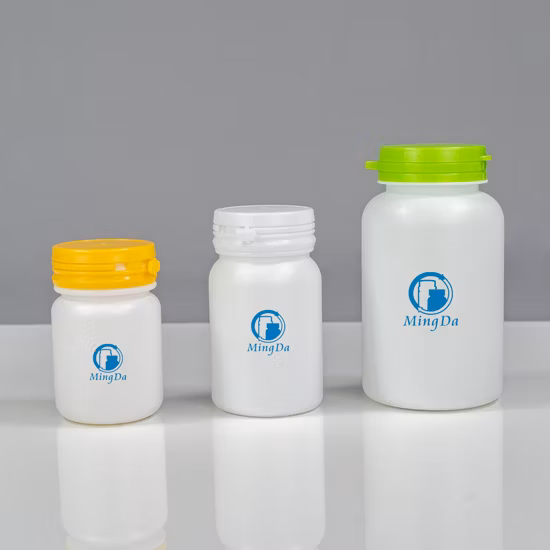 Sconto dell'1% su contenitori in plastica HDPE per uso alimentare, flaconi per capsule, flaconi per compresse sanitarie con tappo in plastica