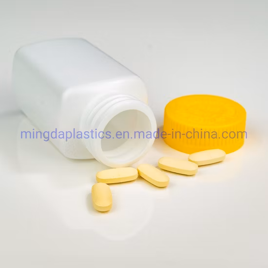 Bottiglia di plastica HDPE di grado medico alimentare vuota personalizzata quadrata ecologica