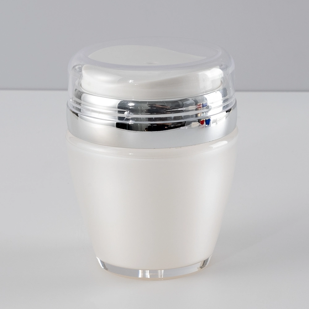 Competitive Price 30ml OEM PP as ABS Pink Plastic Transparent Cream Vacuum Airless Press Jar with Lid