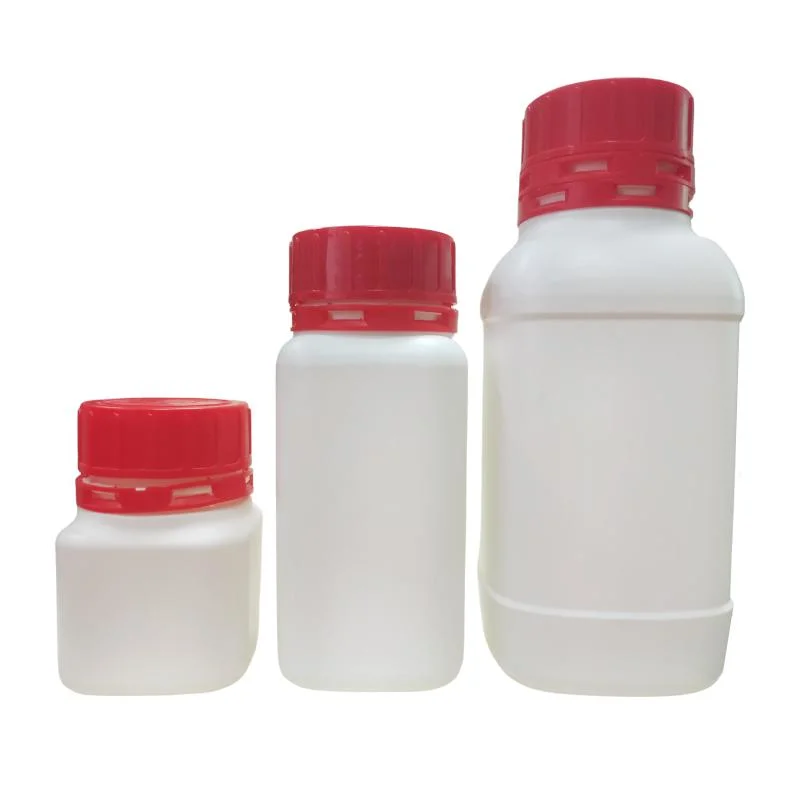 250ml 500ml 1200ml Square HDPE Plastic Chemical Powder HDPE Bottle for Pesticides