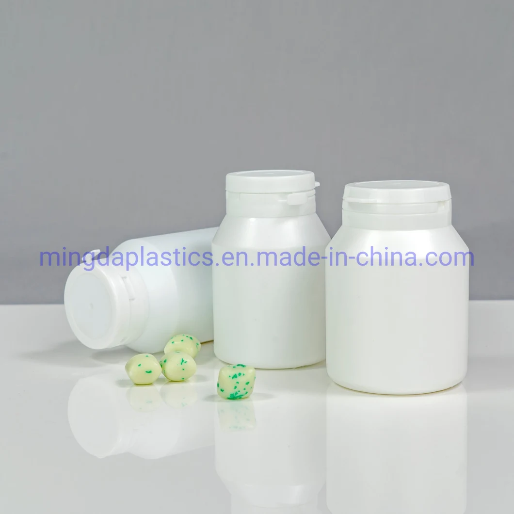 Oxygen Resistance Food Grade HDPE Sloping Shoulder Plastic Packaging Bottle with Tamper Evidence Cap for Healthcare Products with SGS ISO