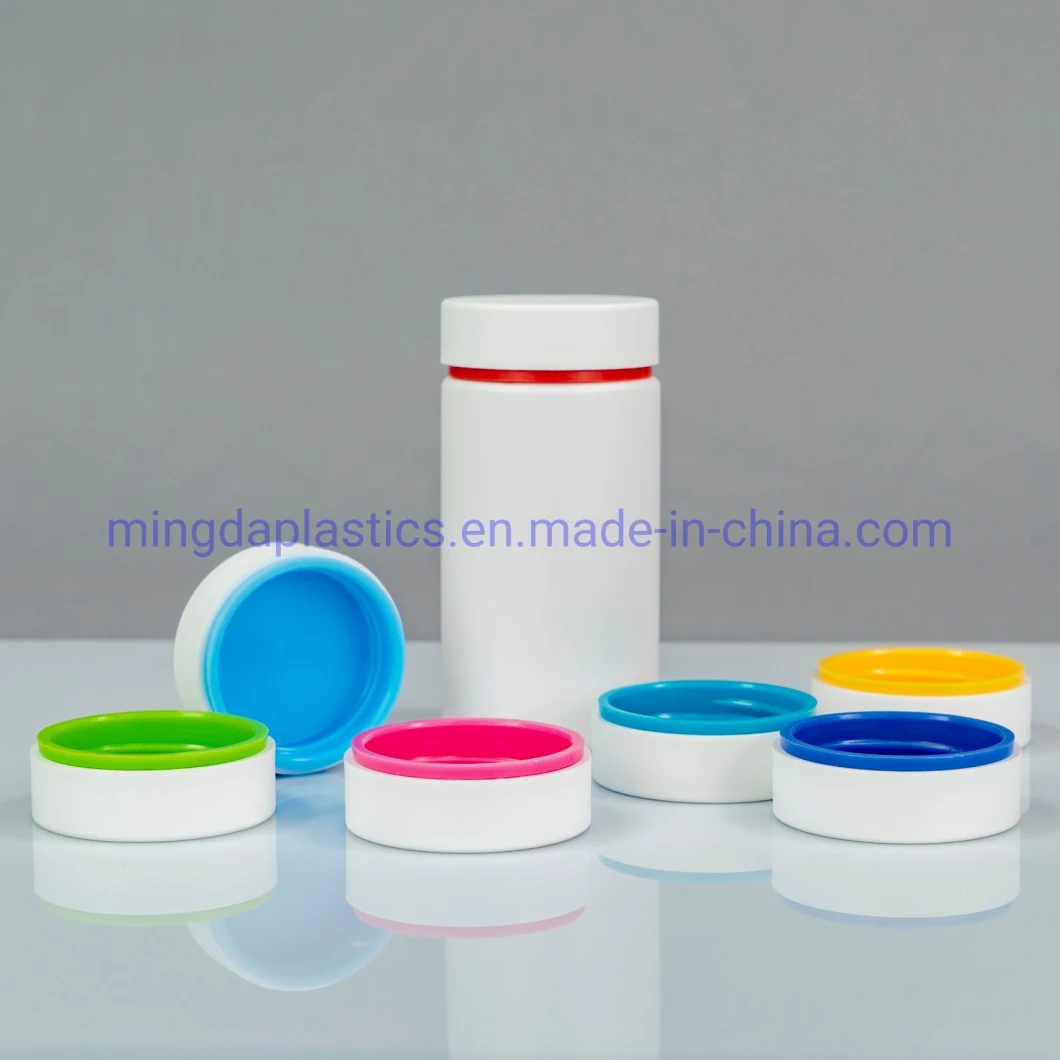 Food Grade HDPE Vitamins Cylindrical Bottle