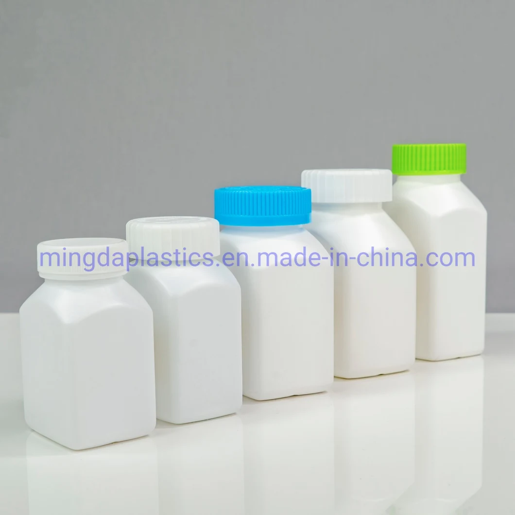 150ml Eco-Friendly Square Customized Food Medicine Grade Empty Plastic HDPE Bottle