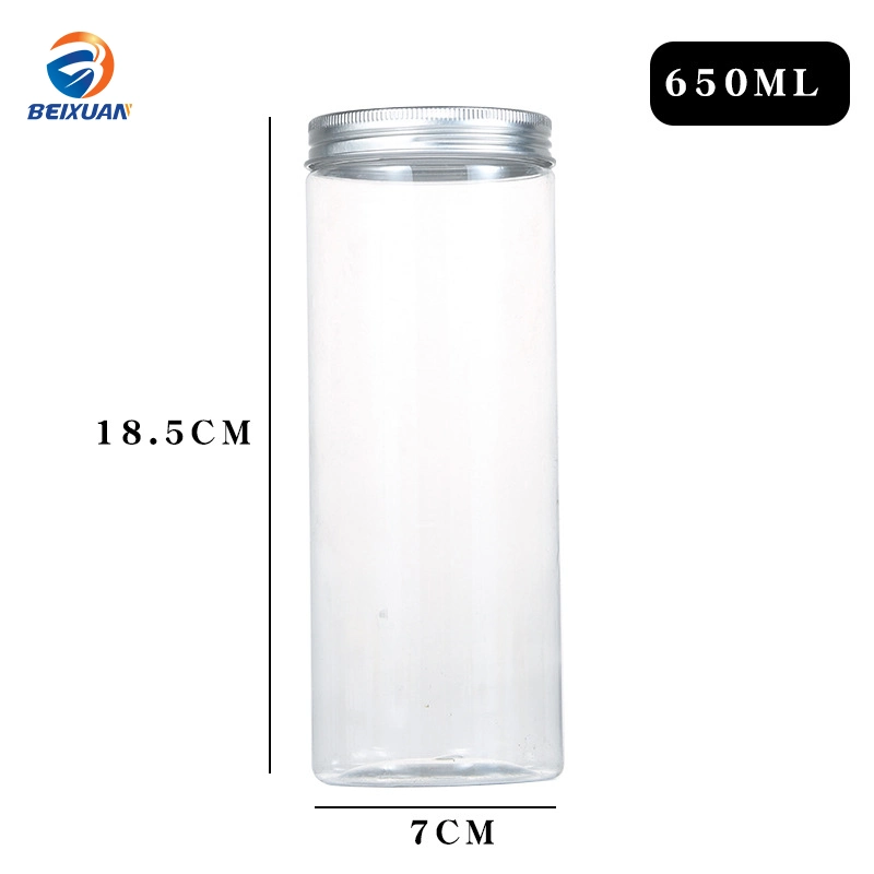 Manufacturer Direct Sale 550ml Thickened Cylindrical Transparent Plastic Pet Beverage Bottles Customized Logo