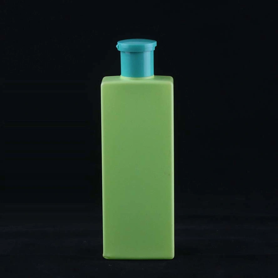 Green Color Square OEM Guangzhou Factory 1000ml HDPE Plastic Bottle for Shampoo with Cap