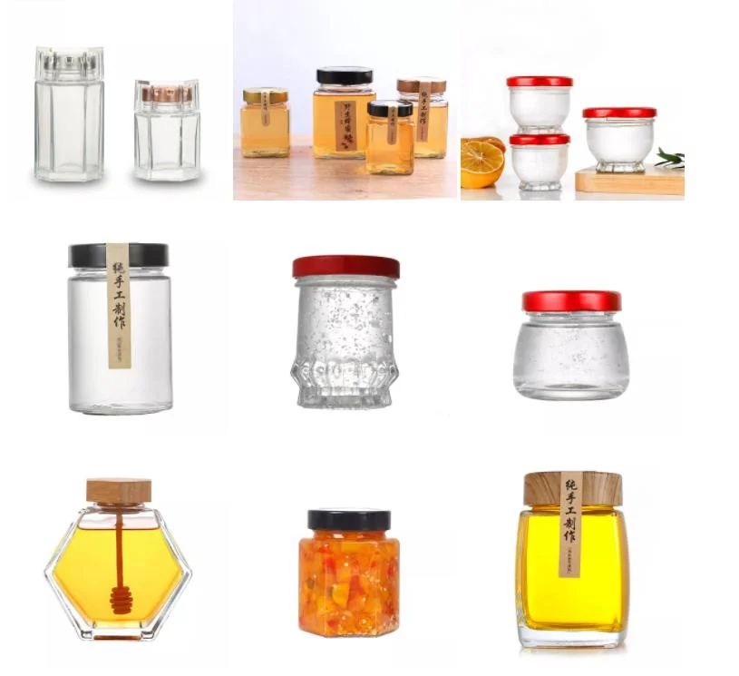 Cylindrical Glass Honey Jar 25ml 35ml 50ml 100ml 195ml 240ml 350ml 500ml 770ml