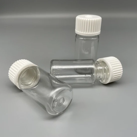 Flacone per siero da laboratorio trasparente quadrato per animali domestici, flacone medio per supporto, flacone per reagente
