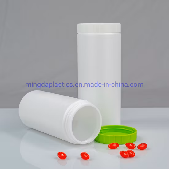 Produttore di pillole / compresse / capsule di plastica bianca vuota diritta bianca da 750 ml Bottiglia rotonda con imballaggio in HDPE