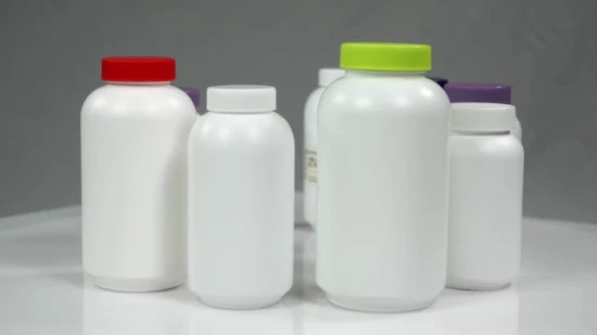 Produttore Vaso rotondo irregolare ad alta densità Vendita calda Vuoto resistente all'ossigeno Medicina alimentare Prodotti per la salute Pelle opaca Bottiglia di plastica HDPE da 200 ml