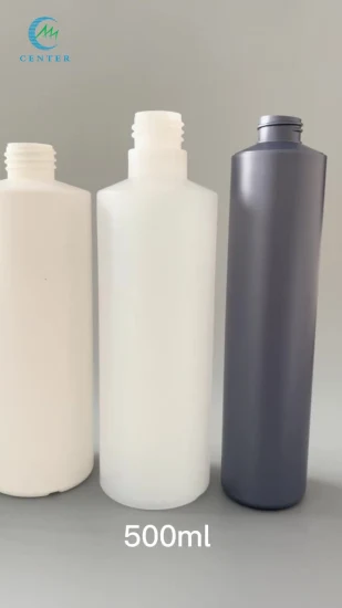 Pompa per lozione bianca rotonda da 300 ml, bottiglia in plastica HDPE per shampoo