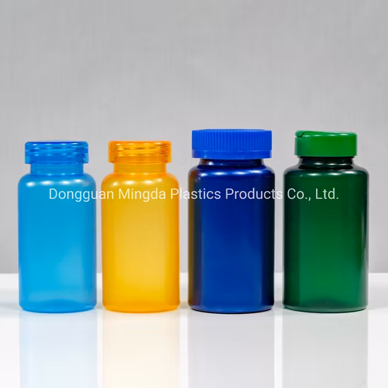 Capsule lucide con altezza del collo di 38 mm e flacone rotondo personalizzato PCR PET da 150 ml